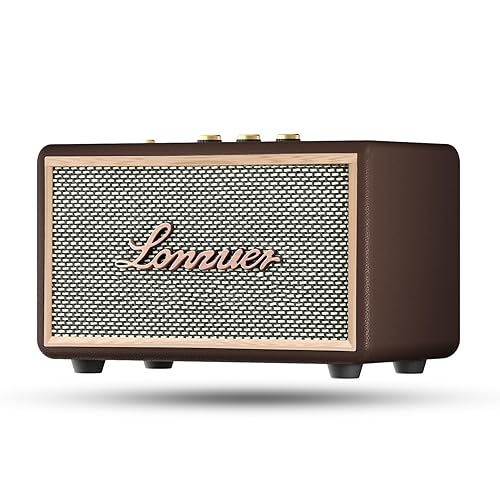 Lonzuer Retro Wooden Portable Wireless 10000mAh Battery Loud Bass Subwoofer TWS Bluetooth Speaker with AUX Input, SD Card Slot, USB Port for Outdoor