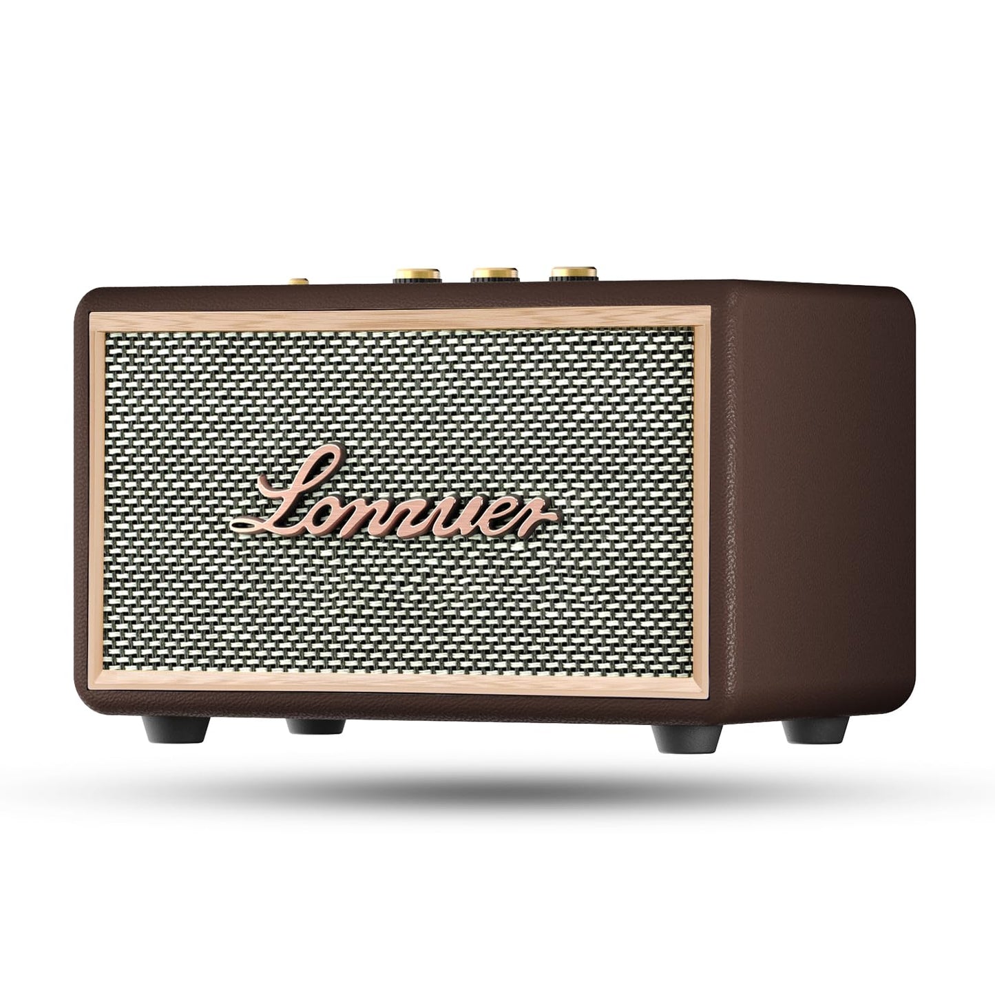 Lonzuer Retro Wooden Portable Wireless 10000mAh Battery Loud Bass Subwoofer TWS Bluetooth Speaker with AUX Input, SD Card Slot, USB Port for Outdoor