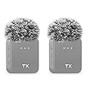 JCMOYUTY for PQRQP 3 in 1 Microphone GT19 Windscreen Wireless Lavalier Microphone Deadcat Furry Cover, 2-Pack Grey Wind Screen Accessory
