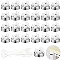 Magnetic Cable Zip Tie Mounts, 25 Pcs Magnet Bases with 100 Pcs Cable Ties, Multipurpose Wire Management Organizer for Desk PC Home Office