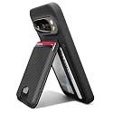ENCASED Magnetic Wallet for Google Pixel 10, 10 Pro XL, Compatible with PixelSnap Magnet Cases - Bifold Nugan Leather Card Holder with ID Display