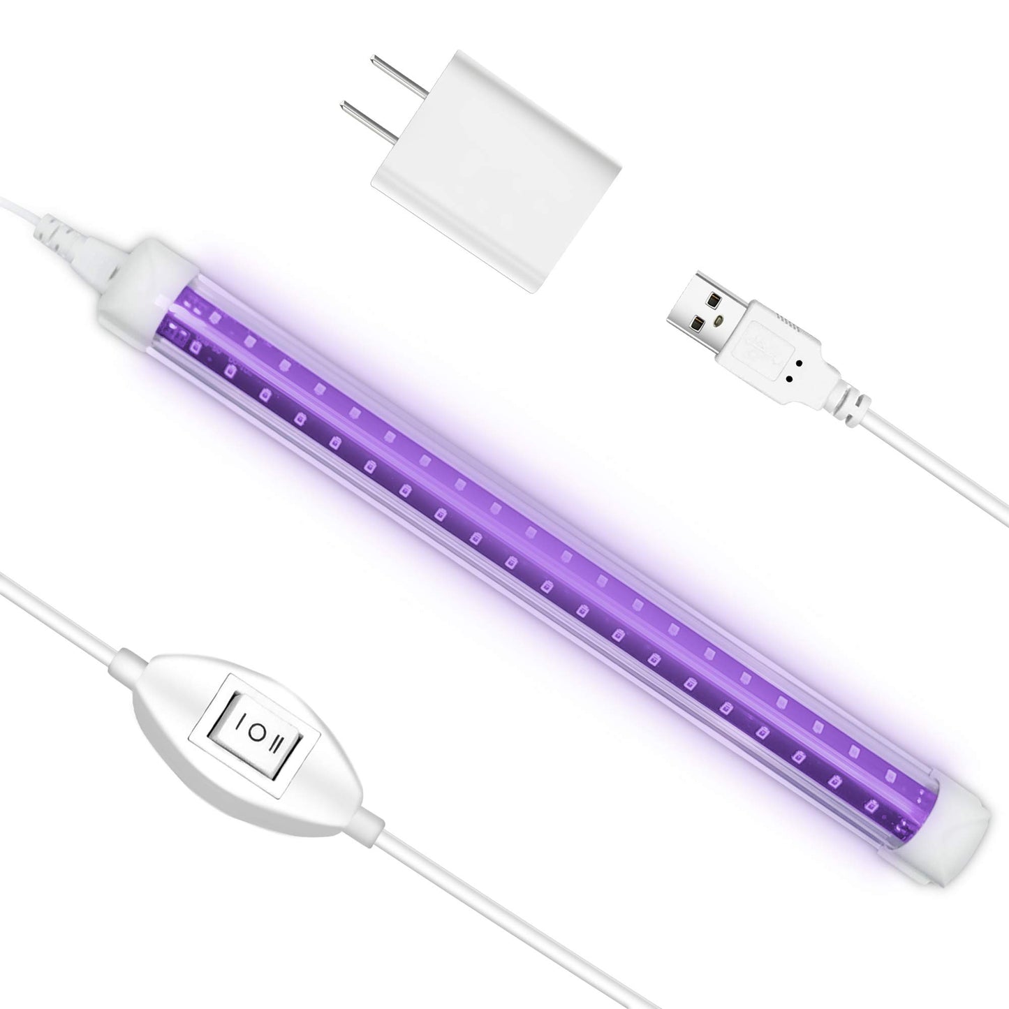 Wennyn LED Black Light, 10W USB Compatible UV LED Blacklight Tube for Blacklight Bulb Replacement, Glow in the Dark, Halloween, Posters, Blacklight