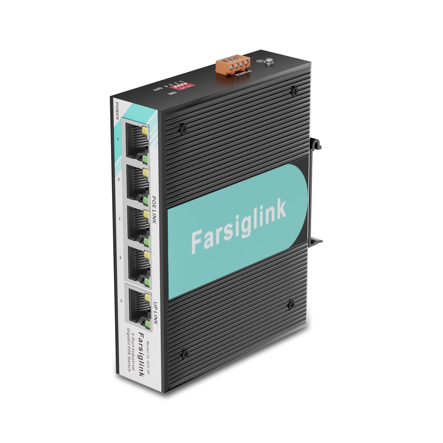 PoE Switch 5-Port Gigabit Mini Industrial Switch, Plug & Play