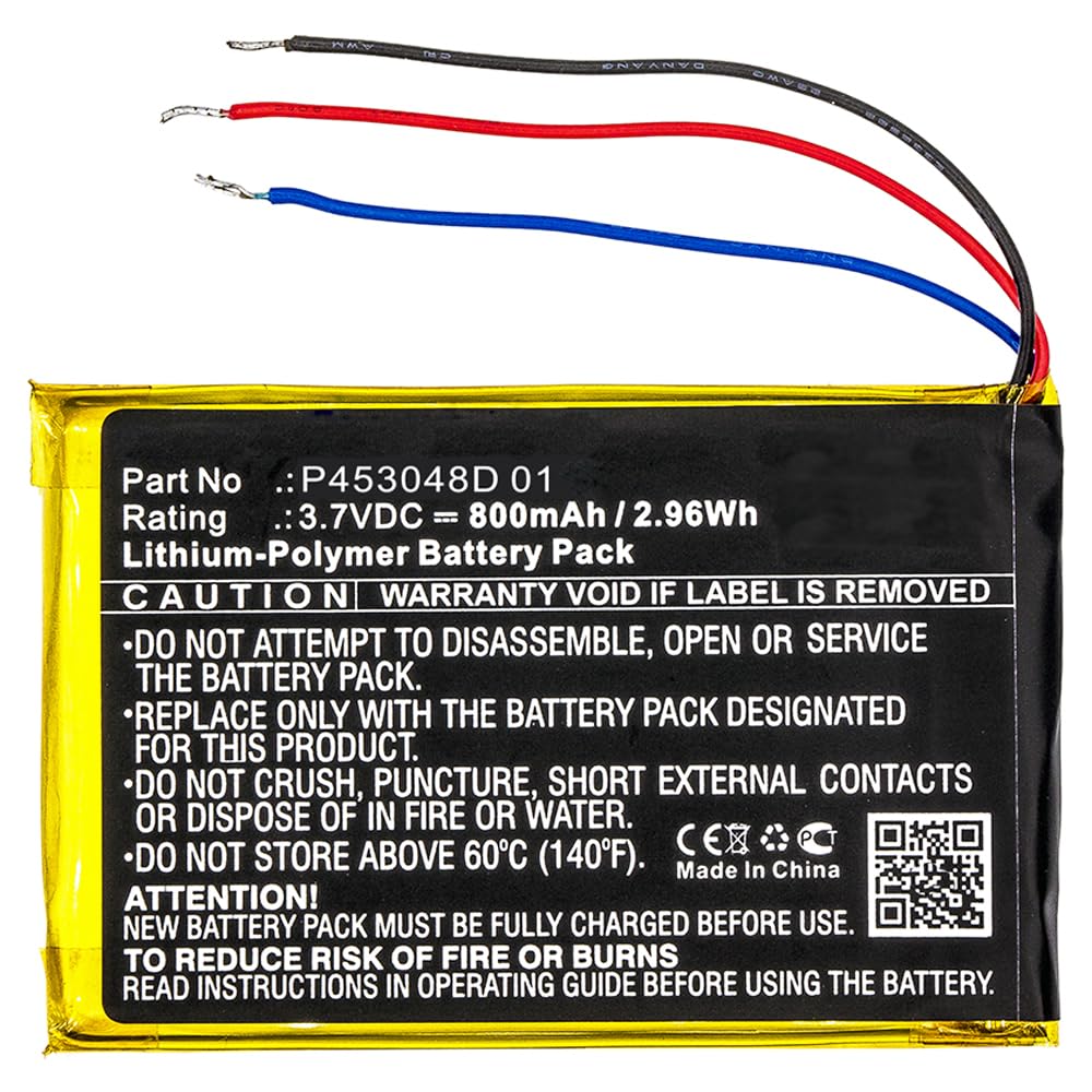 MPF Products 800mAh P453048D 01 Battery Replacement Compatible with JBL Clip 2 Plus, Clip 2+ Waterproof Portable Bluetooth Speaker with Installation