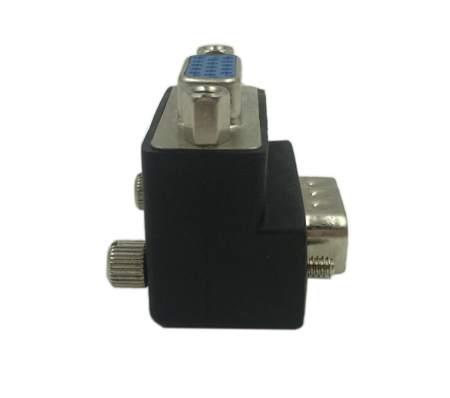 CERRXIAN 90 Degree VGA 15 Pin Male to Female Extension Cable Converter Adapter Coupler