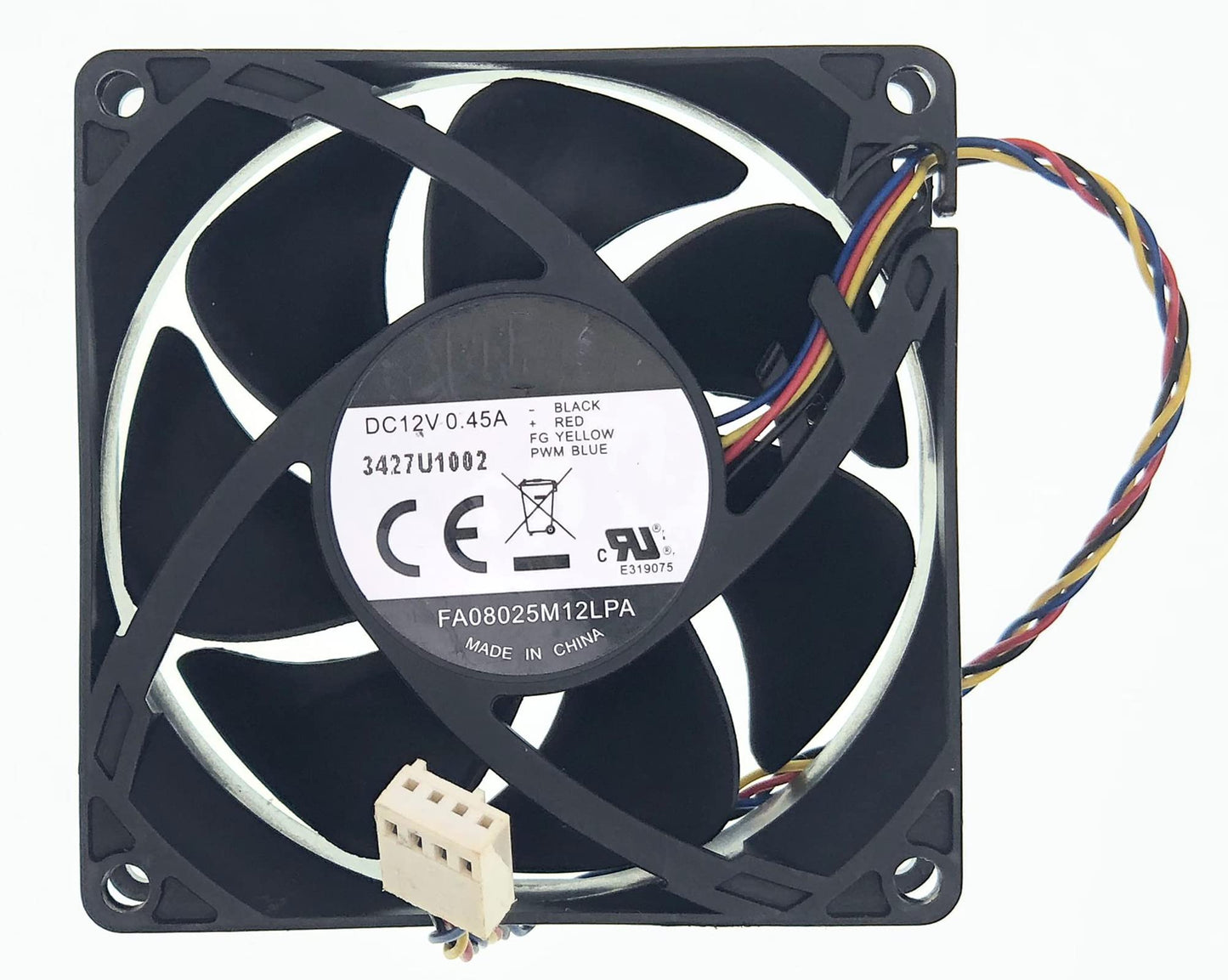 FA08025M12LPA Case Cooling fan For HP Envy 700-410 A6000 P7 H8 644724-001 DC 12V 0.45A 8CM 8025 4-Wire 4-Pin 80*80*25mm CPU Cooling Fan PWM Silent
