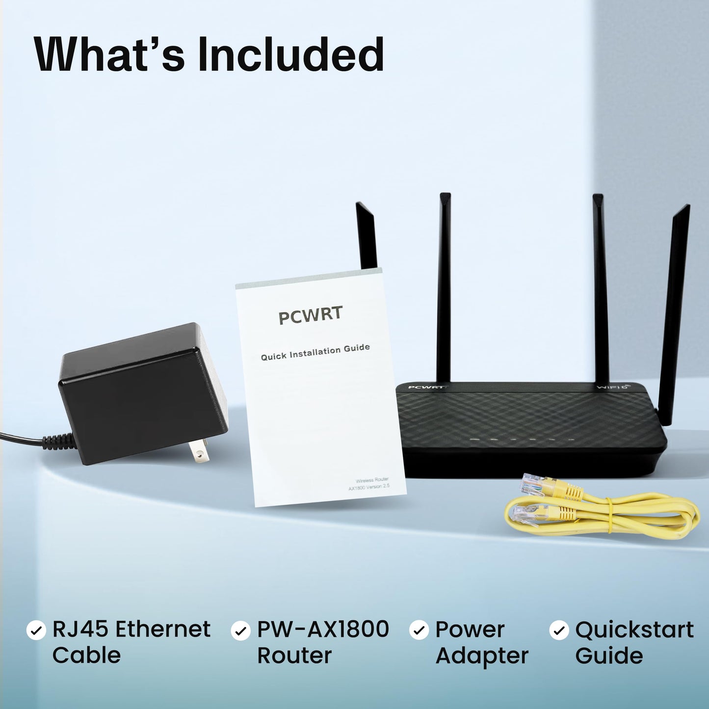 pcWRT PW-AX1800 WiFi 6 Router Long Range with VLAN Support, OpenVPN-Compatible for Services Like ExpressVPN, Dual-Band Router, VPN Client/Server