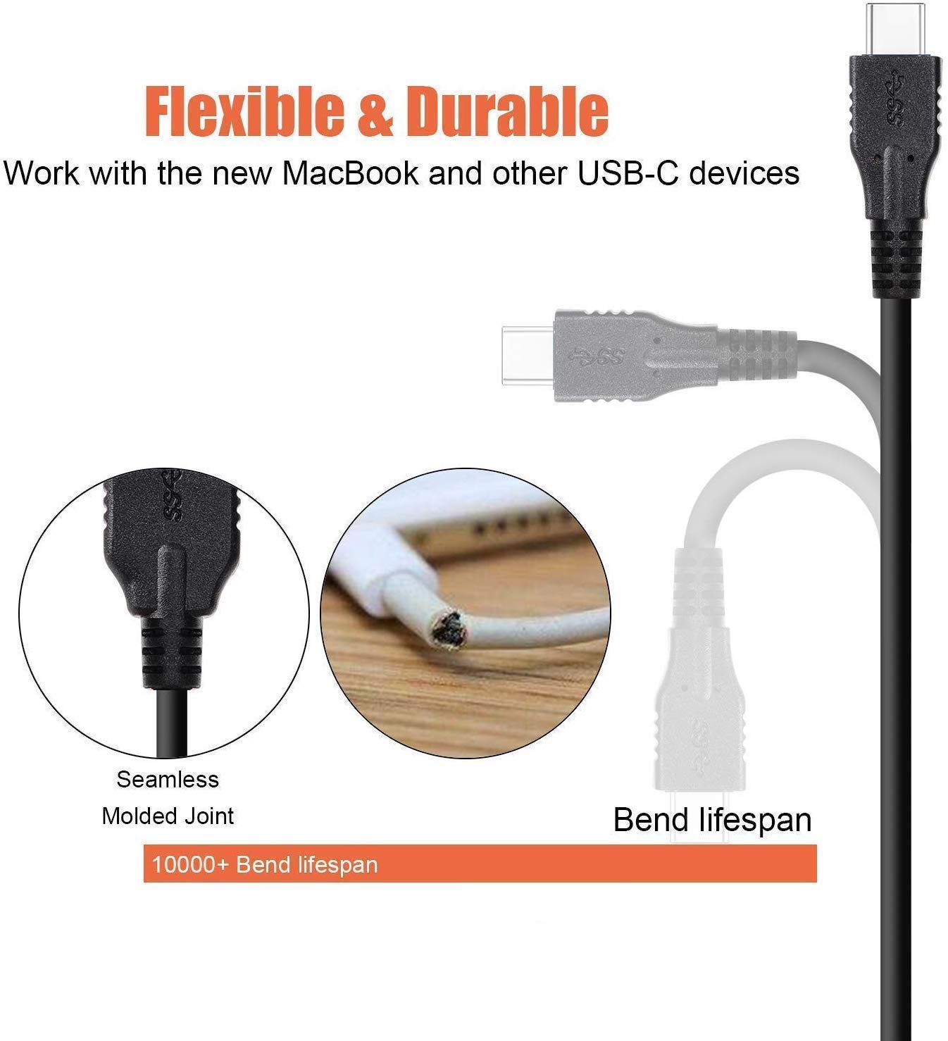 JNSupplier High Speed Fast Charging USB Data Sync Power Charger Cable Cord for GoPro Hero 5 6 7 Hero5 Black HD Camera Accessories