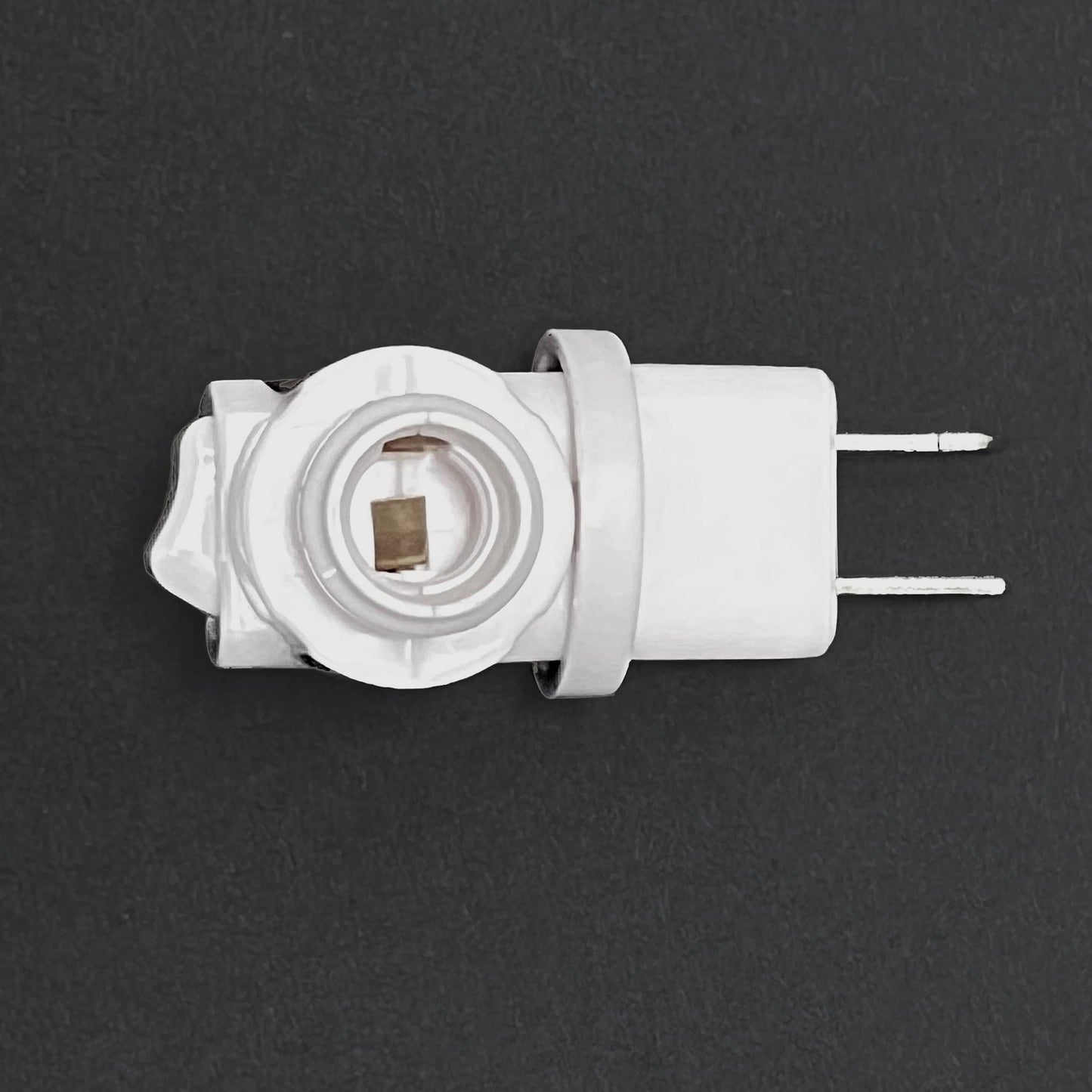 The Porcelain Garden White Rotating Night Light Plug, swiveling Replacement Plug, 120v, E12, for DIY Night Light Projects