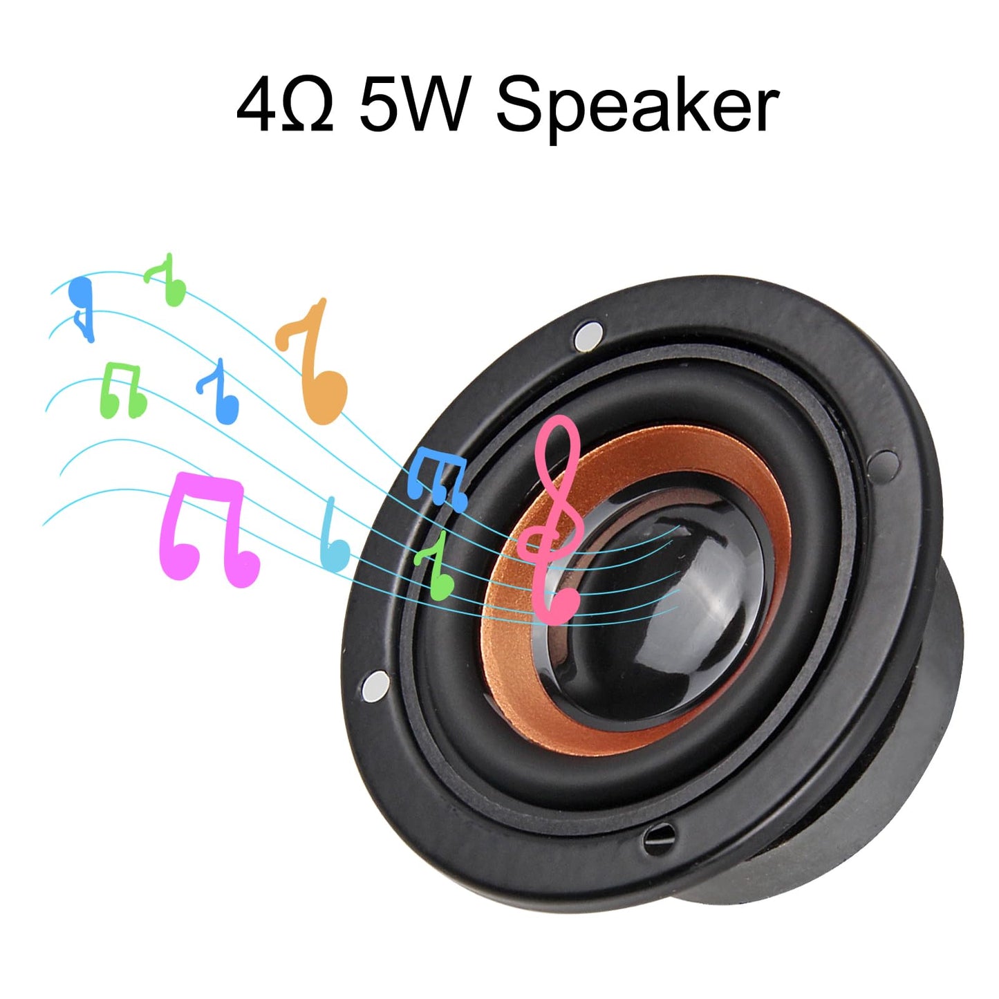 2Pack 2" 63mm 4 Ohm 5W Full Range Stereo Woofer Loudspeaker 2inch, Audio Speaker Replacement for Arduino Projects & DIY Electronics