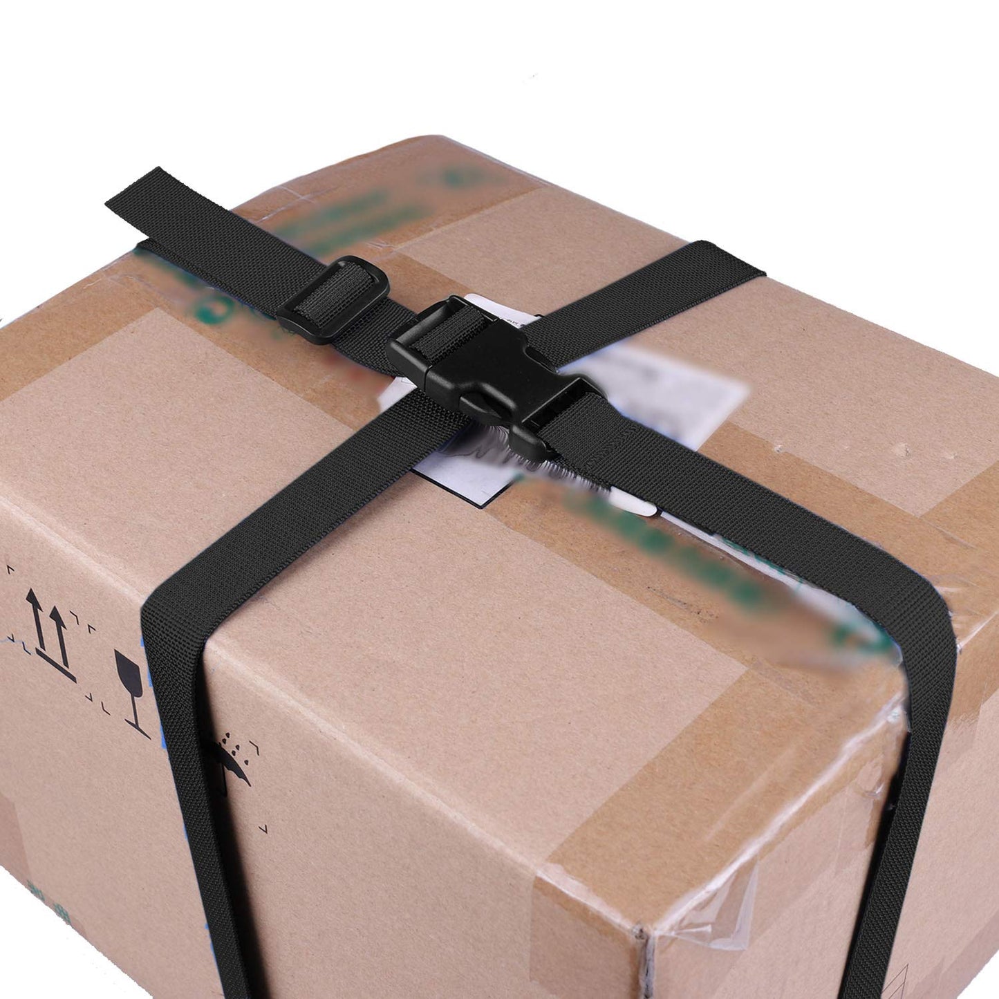 MAGARROW Packing Straps with Buckle – 4 Pack Adjustable 1-Inch Wide Belt, 40"–60" Length, Durable Luggage Straps for Travel (Black)