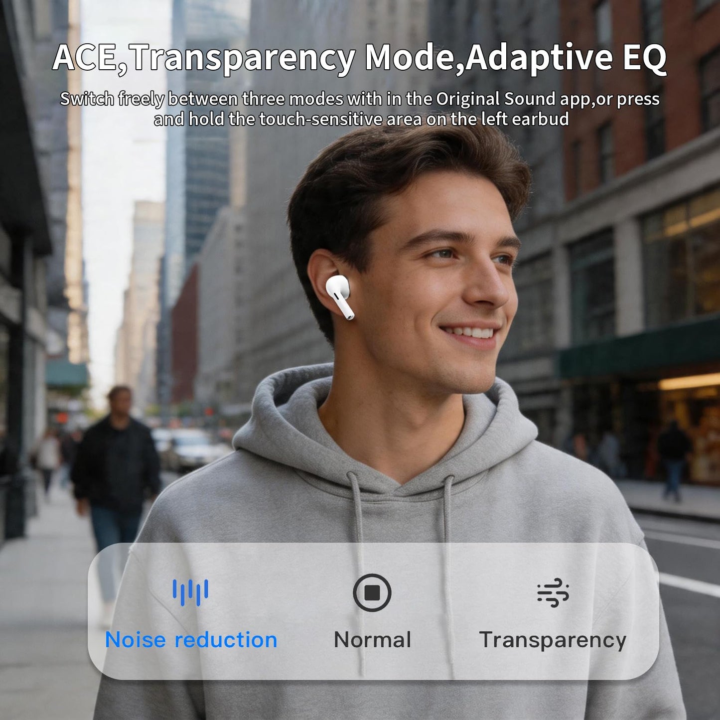 Ausbilew Wireless Earbuds,Pro 3 Heart Rate Headphones, ANC,Bluetooth 5.4 in-Ear Ear Buds,ENC,Real-Time Translation, Surround Bass, USB-C and Wireless