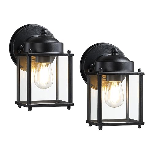LIT-PaTH Outdoor Wall Lantern, Exterior Waterproof Wall Sconce Light, Proch Lighting Fixture with E26 Socket, Modern Outside Lights for Front Door