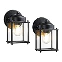 LIT-PaTH Outdoor Wall Lantern, Exterior Waterproof Wall Sconce Light, Proch Lighting Fixture with E26 Socket, Modern Outside Lights for Front Door
