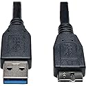 TRIPP LITE USB 3.0 Super Speed Device Cable A to Micro-B M/M Black, 1-Feet (U326-001-BK)