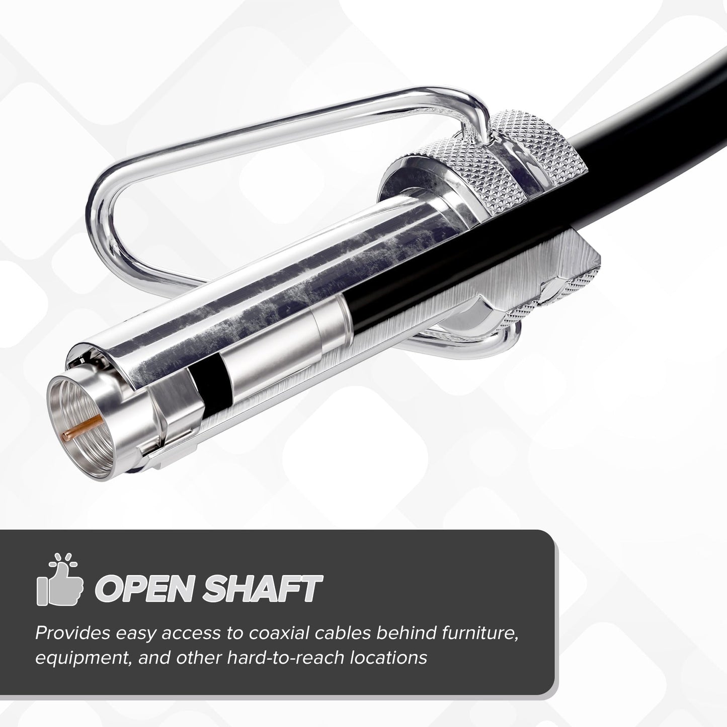 THE CIMPLE CO Coaxial Cable Wrench and Security Key - Coax Shield Adapter Tool for Filter Removal, Tightening and Loosening F-Connectors