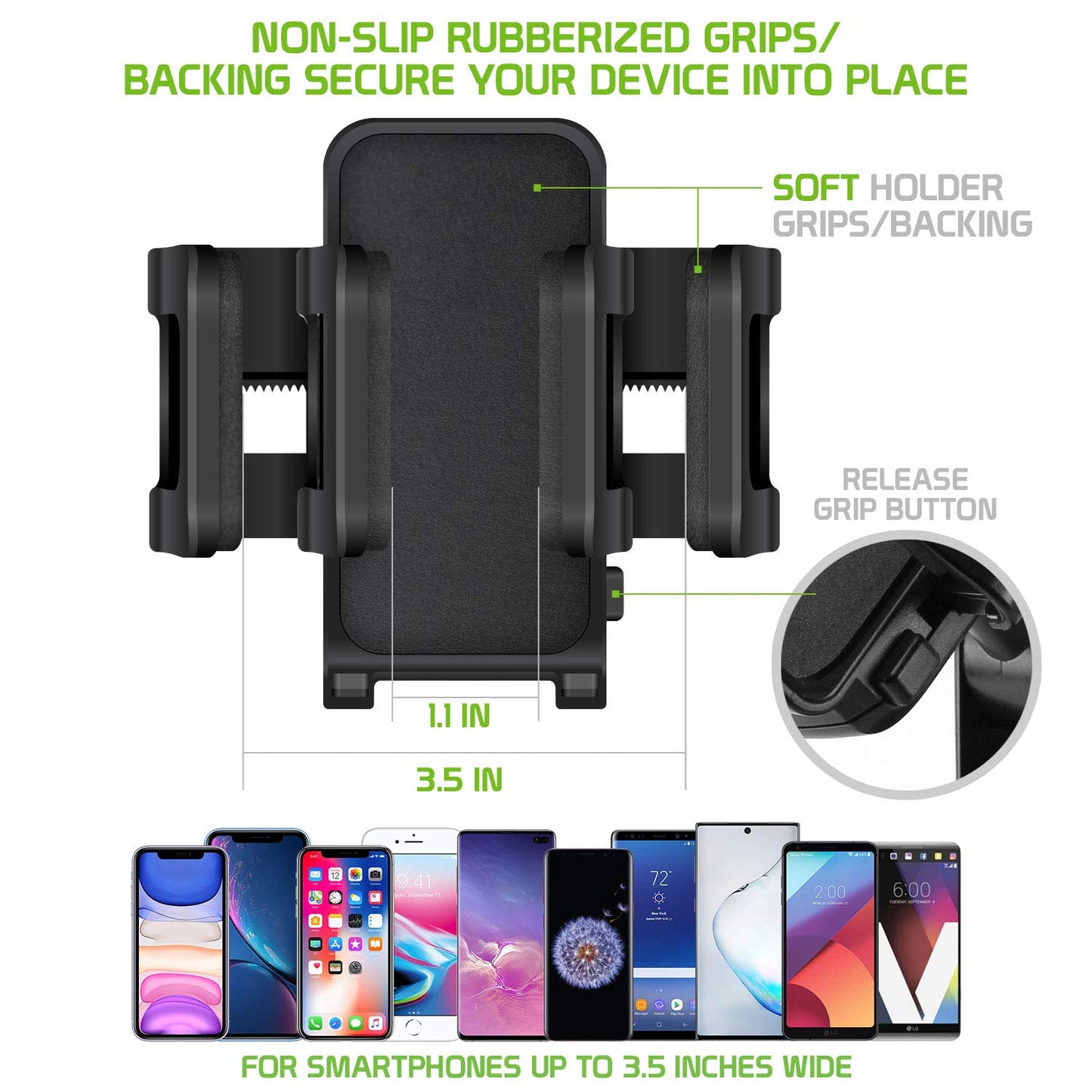 Cellet Cup Holder Phone Mount, Hands Free Cradle for All Smartphones and Apple iPhone 13 Pro Max mini (Short Neck)