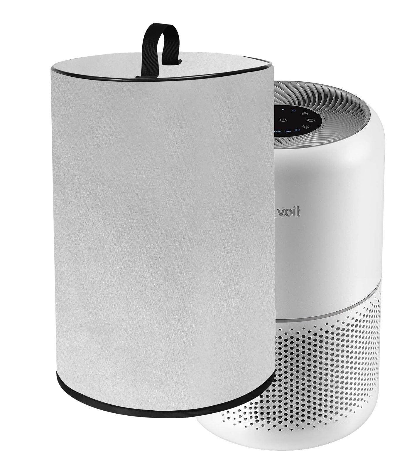 Heavy Duty Fabric Nylon Air Purifier Dust Cover Compatible with LEVOIT Air Purifier Core 200S-P/Core 200S/BLUEAIR Air Purifiers Pure 511 (Silver Grey)