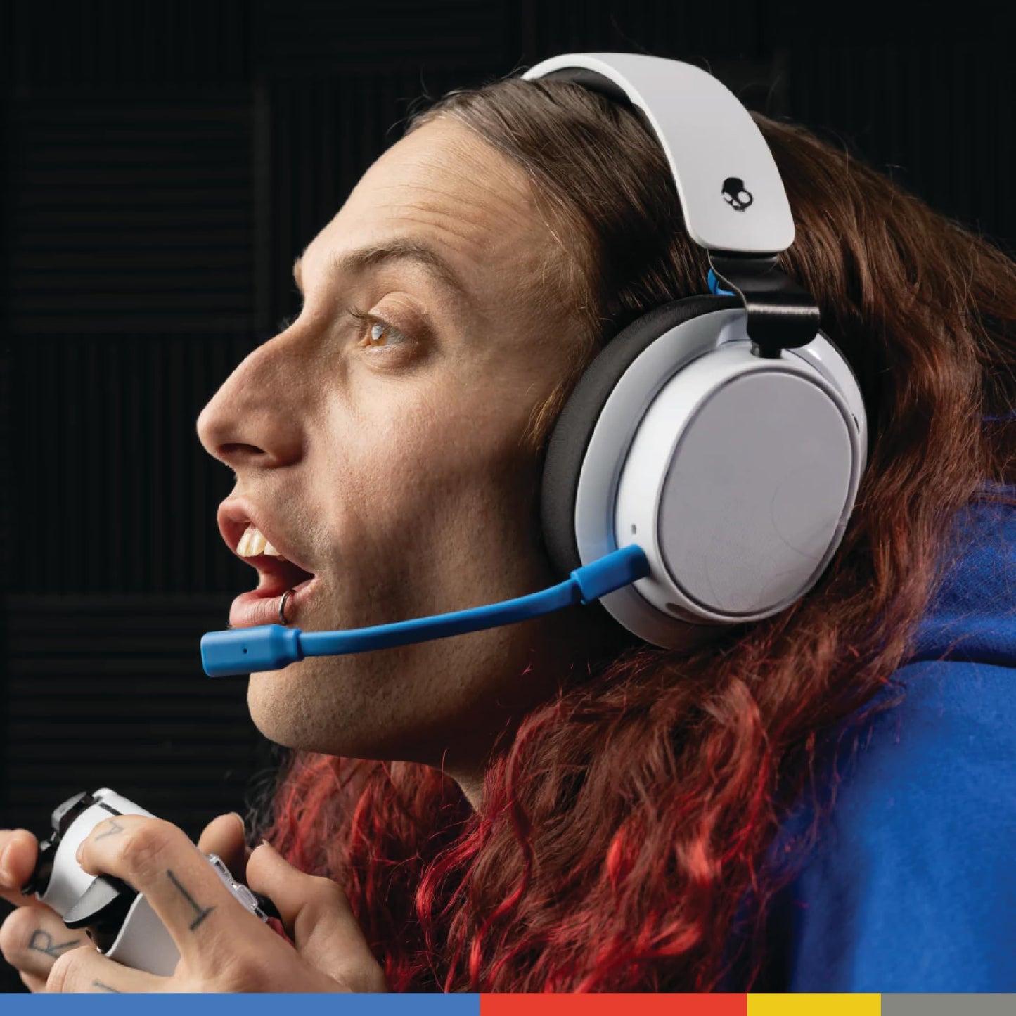 Skullcandy SLYR Pro Wireless Multi-Platform Gaming Headset, Bluetooth Headphones, Up to 24 Hrs Battery, PC, PlayStation, Nintendo Switch, 2.4GHz Low