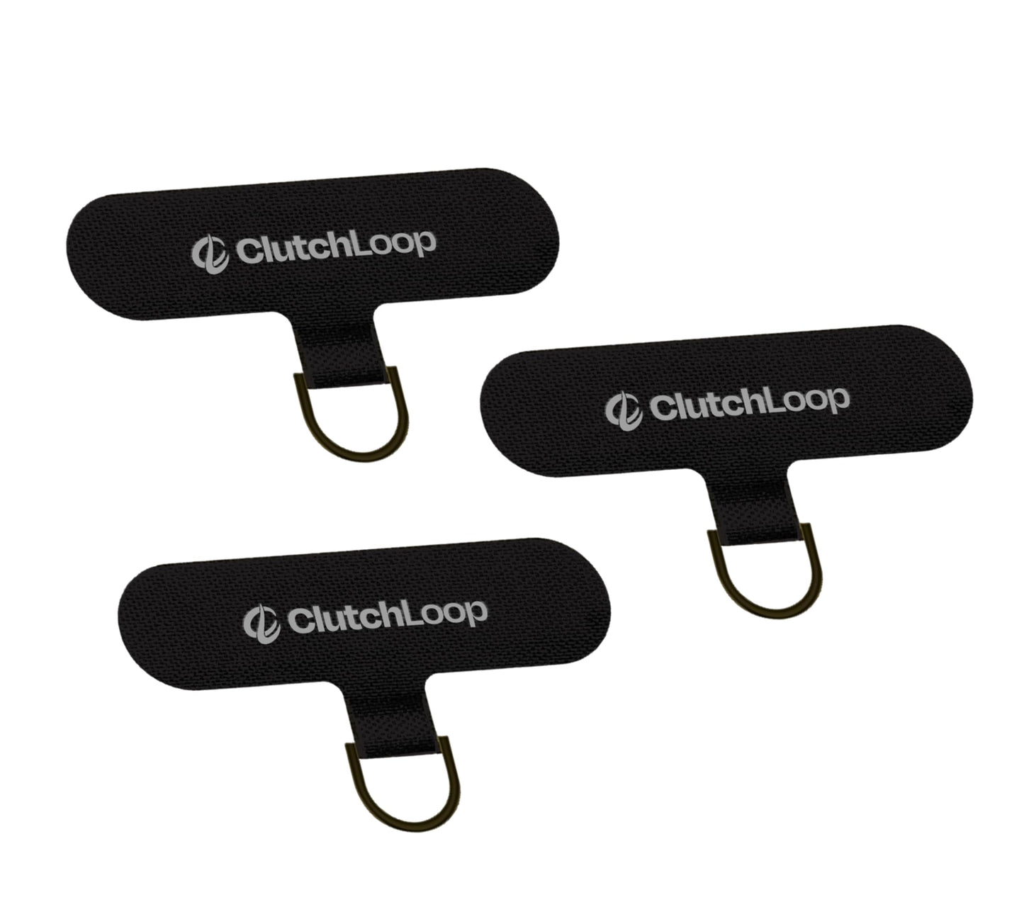 ClutchLoop Anchor-Universal Phone Tether Tab, Strong Cell Phone Lanyard Tab and Phone Strap Replacement (Midnight, 3 Pack)