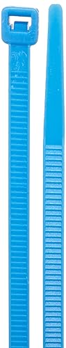 Morris Products 20635 Colored Nylon Cable Ties, Blue, 11" Length, 0.187" Width, 50lbs Tensile Strength, 3.19" Max Bundle Diameter (Pack of 100)