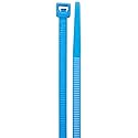 Morris Products 20635 Colored Nylon Cable Ties, Blue, 11" Length, 0.187" Width, 50lbs Tensile Strength, 3.19" Max Bundle Diameter (Pack of 100)