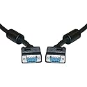 CableWholesale VGA to VGA Cable SVGA HD15 Male Coaxial Computer Monitor Cable with Ferrites, Male to Male Double Shielded HD Resolution 2048P Video