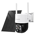 xmartO Solar/Battery-Powered Wire-Free PTZ Home Security Camera Wireless Outdoor/Indoor CCTV Surveillance (Non-Stop Solar Power, Rechargeable Battery