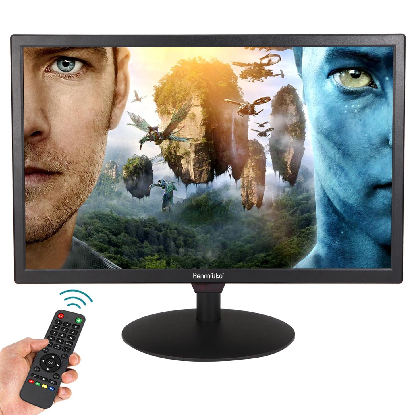 Benmiuko 19 inch Monitoring Display Screen Security Camera Monitor LCD Multi Functional Interface HDMI, BNC, VGA, AV, USB Input CCTV Computer Monitors