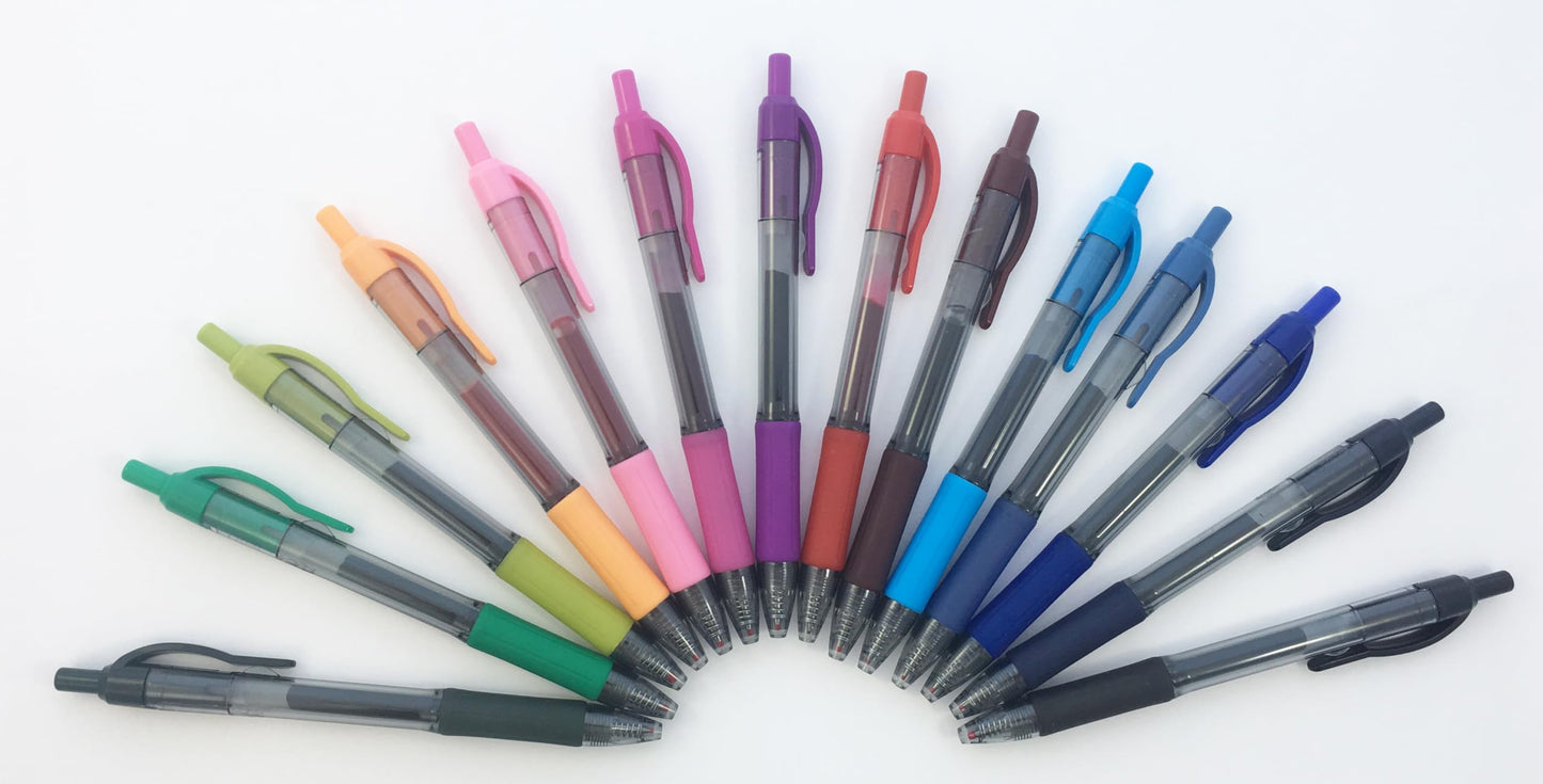 Zebra Pen SARASA X20 Retractable Gel Pen, Assorted Ink, 0.7mm, 14-Pack