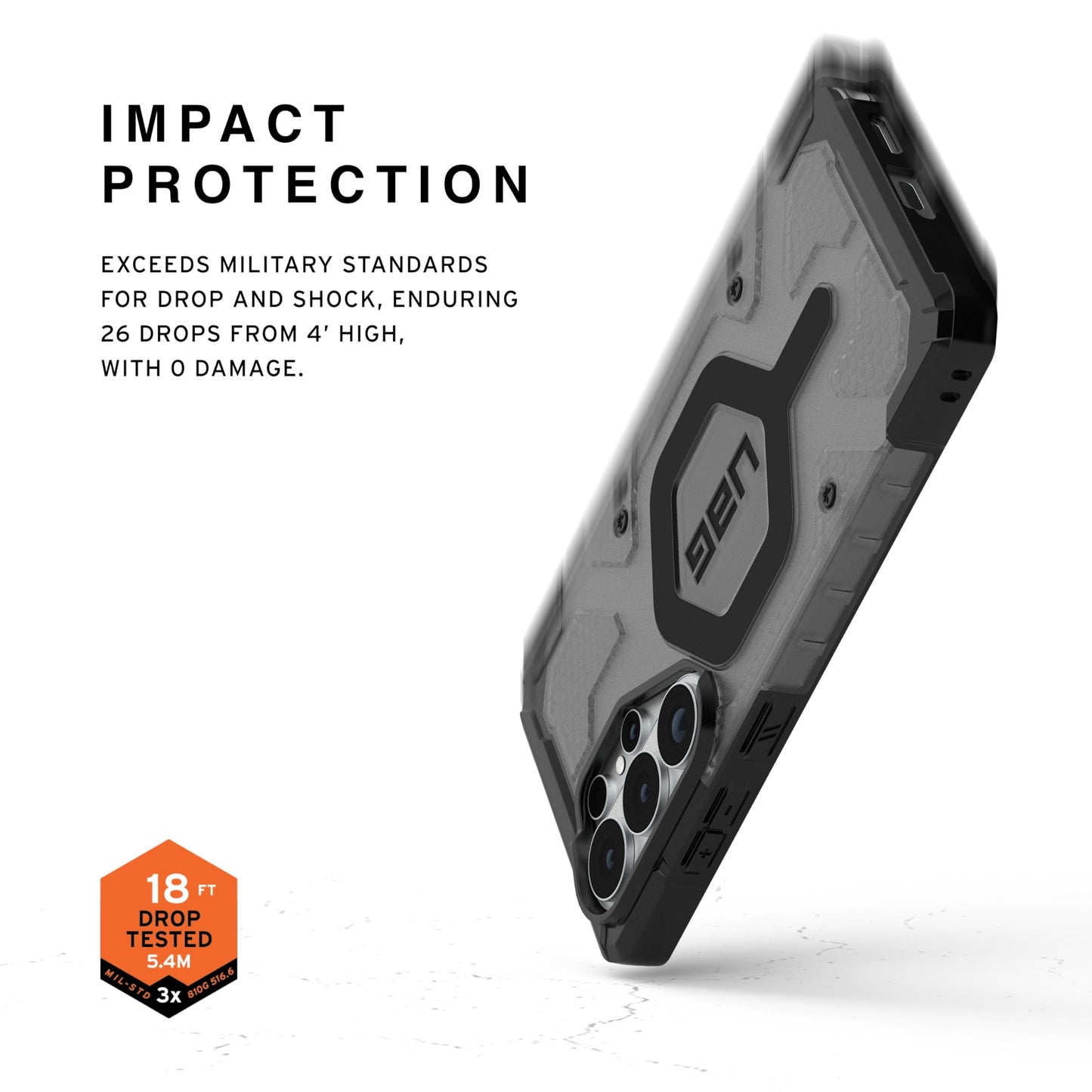 URBAN ARMOR GEAR UAG for Samsung Galaxy S26 Ultra Case 6.9" Pathfinder Clear - Magnetic Charging Compatible Transparent Rugged Military Drop Tested