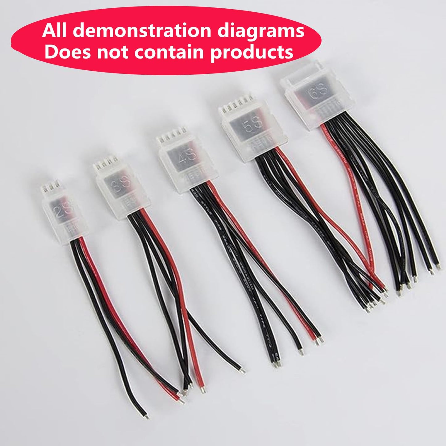 skrnrhrery Ab Clip, Balanced Plug Protector Ab Clip, Used for Lithium Polymer Battery Balance Plug Connector Protector, Ab Clip 2s to Ab Clip 6s(5