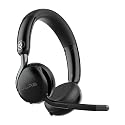 JLab, Go Work Gen 3, Wireless Headset, Boom Microphone, Noise Cancelling Mic, USB-C Dongle, Bluetooth Multipoint, Black