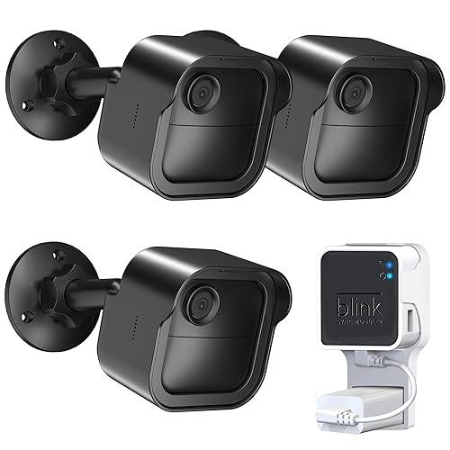 All-New Blink Outdoor Camera Wall Mount, 3 Pack Weatherproof Housing and 360° Adjustable Mount with Sync Module Mount, Camera Mount for Blink Outdoor
