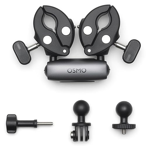 Osmo Dual Heavy-Duty Clamp, Compatibility:Osmo 360, Osmo Action 3, Osmo Action 4, Osmo Action 5 Pro, Osmo Nano