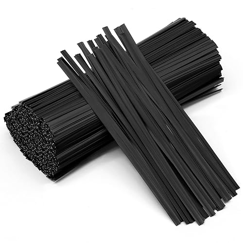 400 Pcs Twist Ties for Bags 5" Cable Ties Bag Twist Ties for Cord Twist Bread Ties Reusable Black Plastic Coated Ties Heavy Duty Bread Ties Twist Wire
