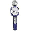 Wireless Express - Sing-Along Bling Bluetooth Karaoke Microphone and Bluetooth Stereo Speaker All-in-One (Swirl Purple)