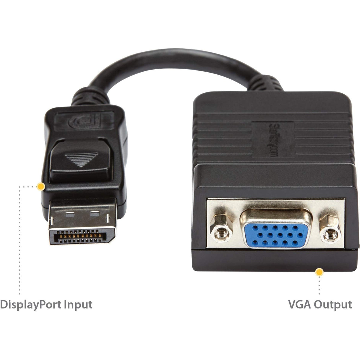 StarTech Active DisplayPort to VGA Adapter, 1080p, DP 1.2, Dongle (DP2VGA)