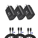 Type C Charger, 25W Type C Fast Charging Block, with USB C Charger Cable Compatible Galaxy S24/S23/S22/S22 Ultra/ S21/S21 Ultra/S20/ S20 Plus/ S20
