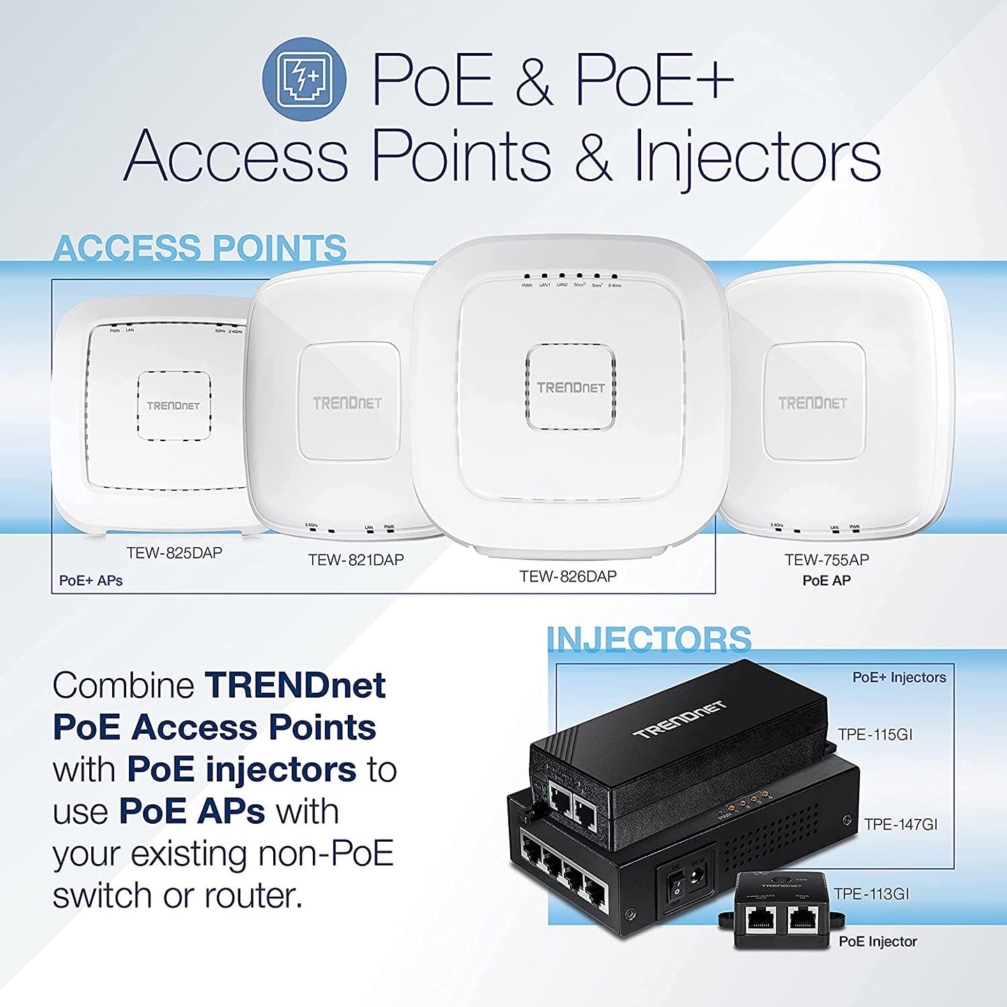 TRENDnet AC1200 Dual Band PoE Indoor Access Point, MU-MIMO, 867 Mbps WiFi AC, 300 Mbps WiFi N Bands, Client Bridge, Repeater Modes, Gigabit PoE LAN