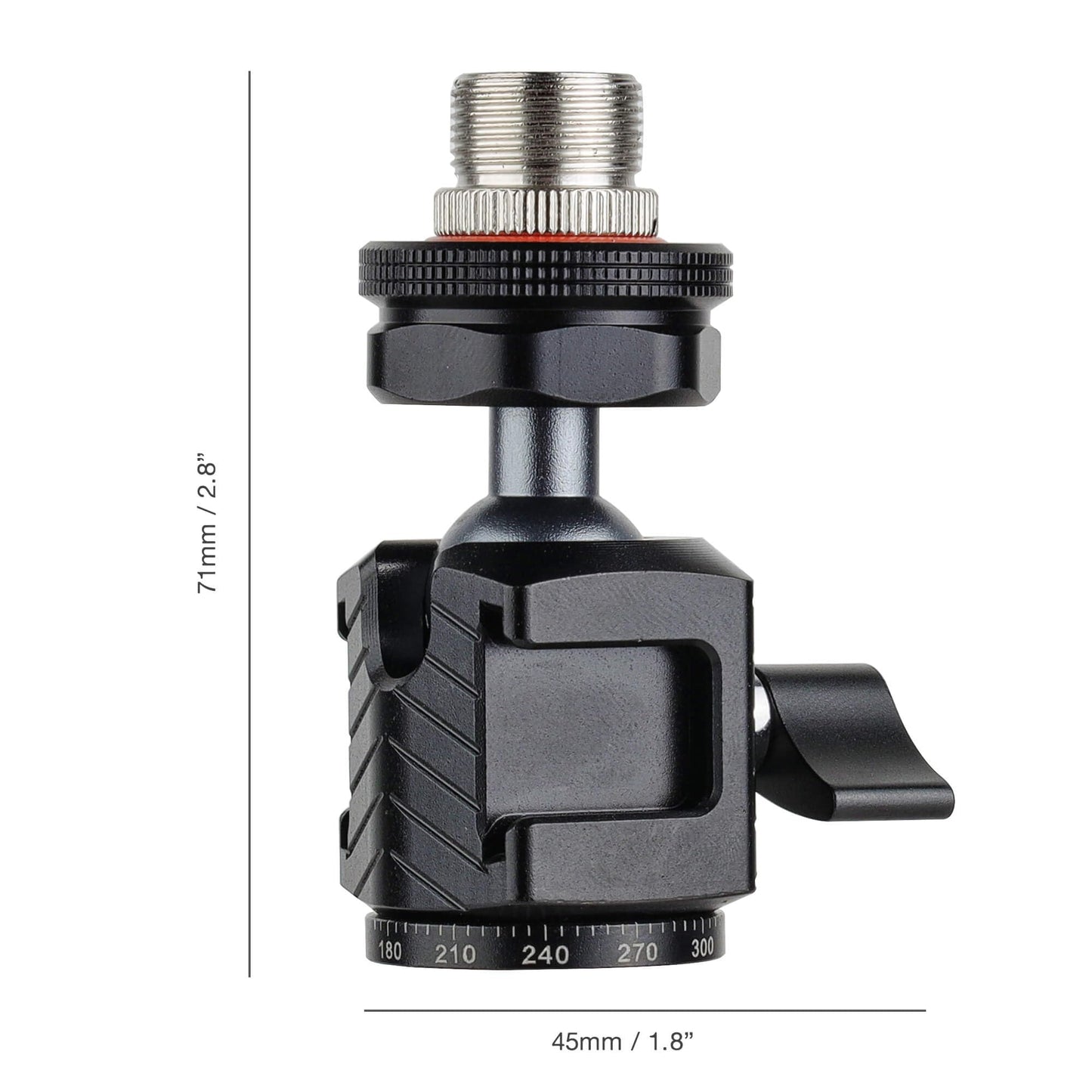 POWRIG 5/8" -27 Thread Ball Head Mount for Microphone, Cameras, Tripods.