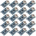 AITRIP 20pcs TP4056 Type-c USB 5V 1A 18650 Lithium Battery Charger Module Charging Board with Dual Protection Functions (20pcs TP4056 Type-c USB)