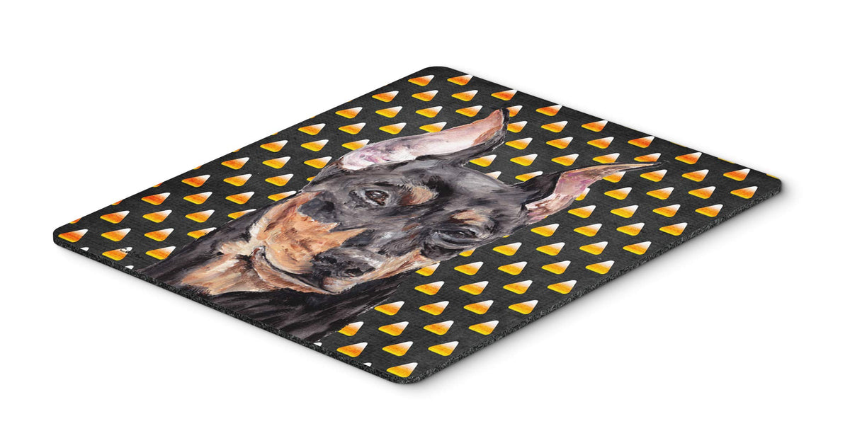 Caroline's Treasures SC9668MP German Pinscher Candy Corn Halloween Mouse Pad, Hot Pad or Trivet for Home Office Gaming Working Computers Laptop Mouse