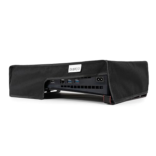 Glistco Horizontal Dust Cover for PS5 Slim Disc/Digital Edition, Anti-Scratch, Dust Protector, Black, S-PS5-DC
