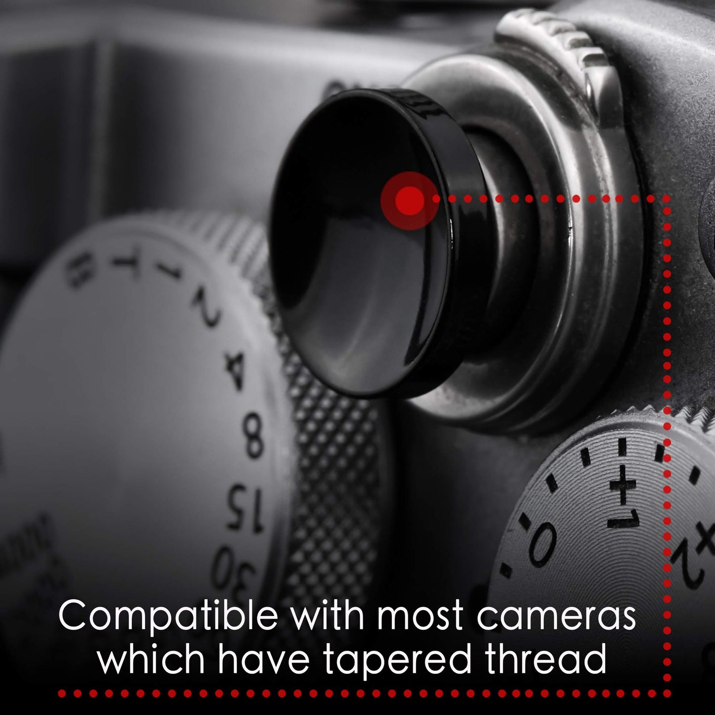 Soft Shutter Release Button (2 Pack/Black) High-end Concave Camera Shutter Button