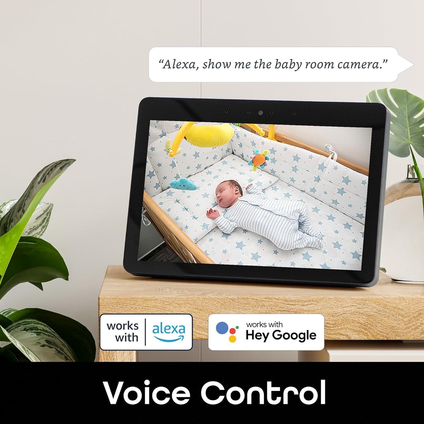 Geeni Vision 2K Quad HD Smart Indoor Camera with Flexible Stem, Compatible with Alexa and Google Home