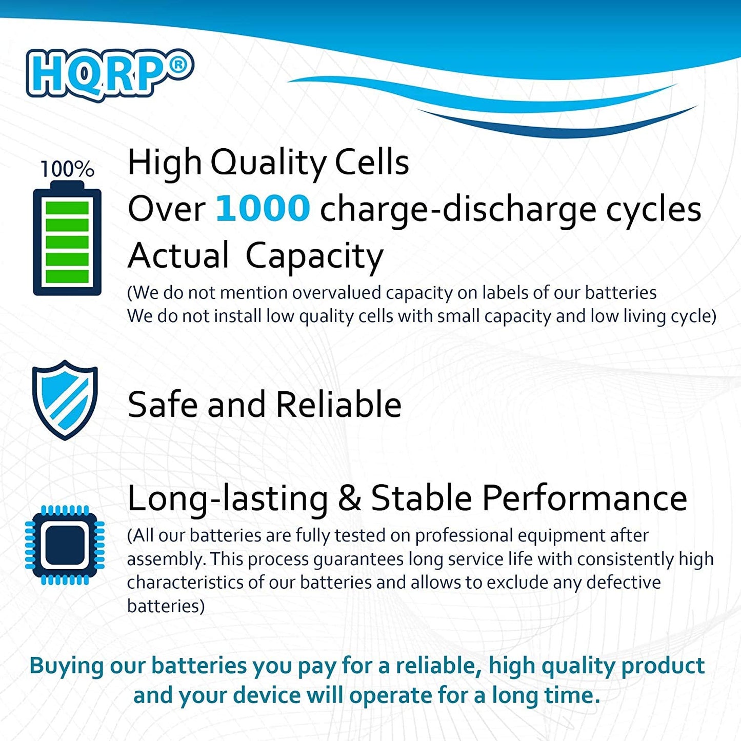 HQRP Cordless Phone Battery Compatible with VTech BT162342 / BT262342 / 89-1347-01-00/8913470100 / 89-1347-02-00/8913470200 / 2SNAAA70HSX2F