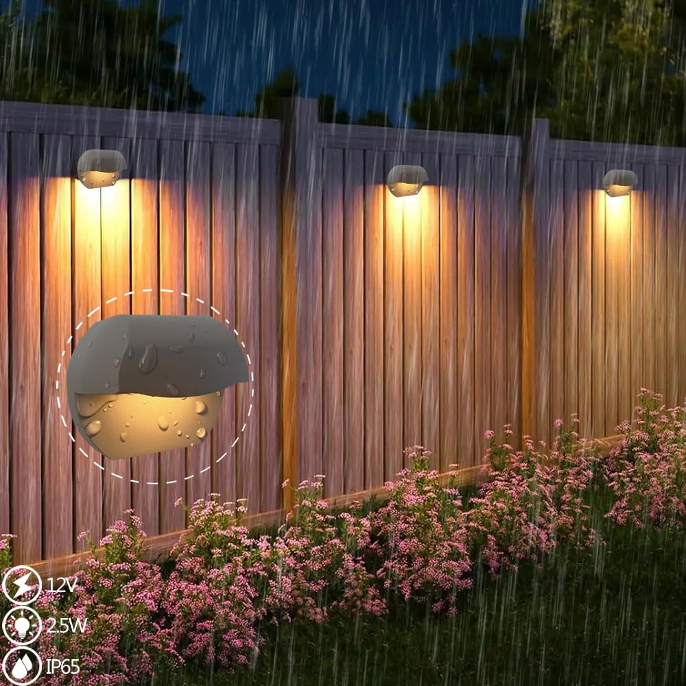 Arrownine Cast Aluminum 2.5W Deck LED Lights Low Voltage Landscape Lighting 12V Outdoor Step Lights,Post Stairs Fence Lighting Soft Warm White Water
