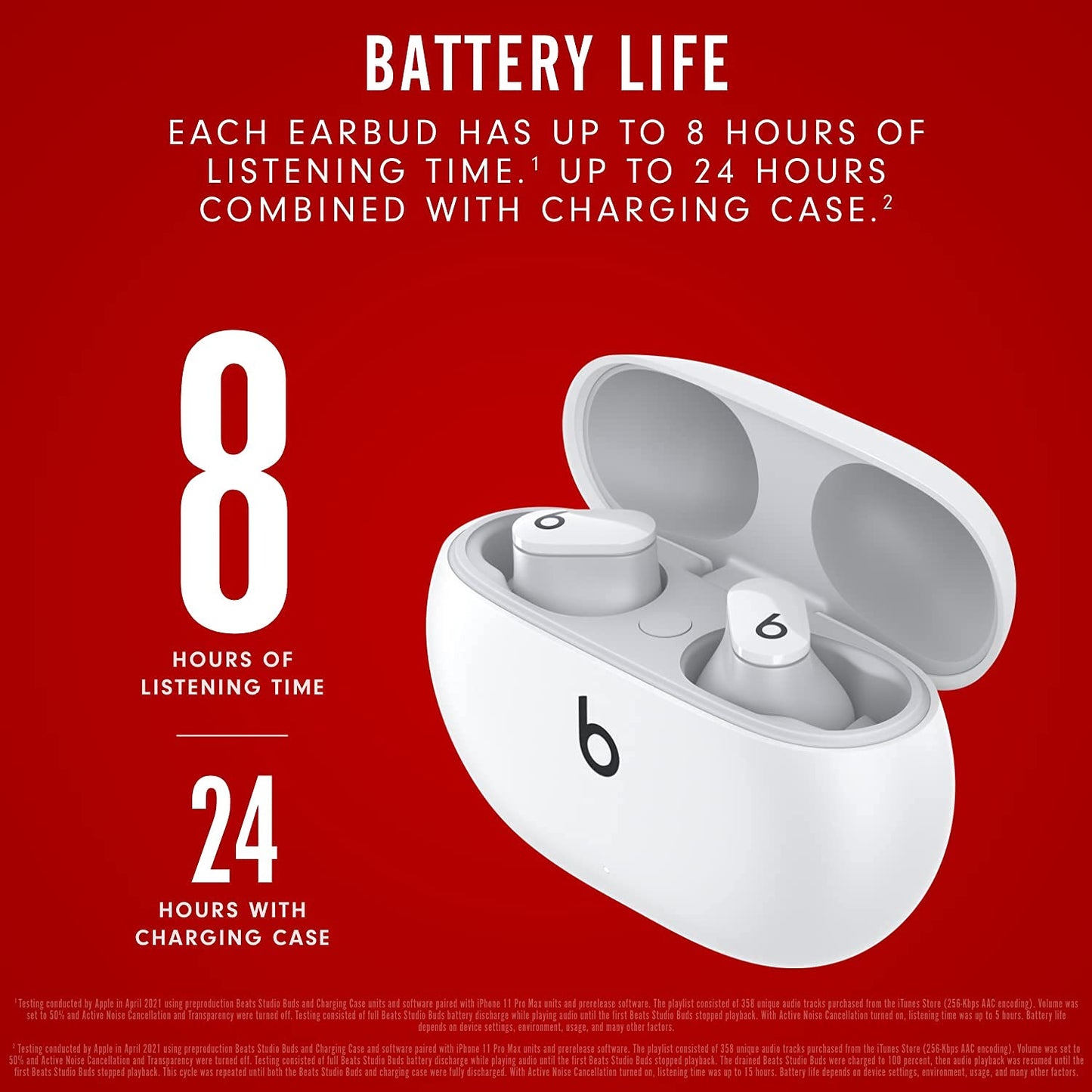 Beats Studio Buds - True Wireless Noise Cancelling Earbuds - White (Renewed)