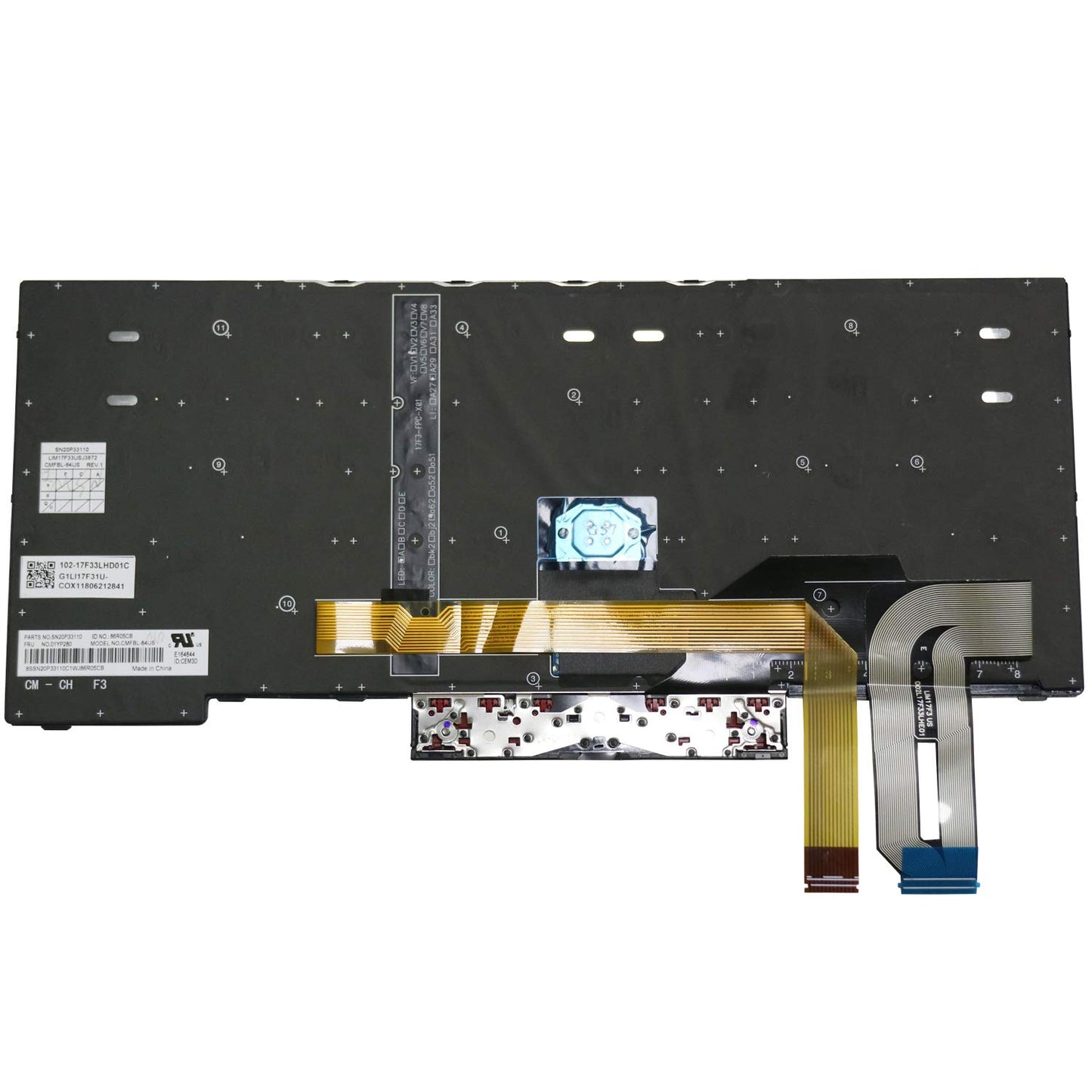 AUTENS Replacement US Keyboard for Lenovo ThinkPad E480 E485 L480 T480s E490 E495 T490 L490 R480 R490 Laptop Backlight